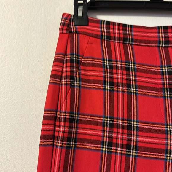 NWT JCrew red plaid holiday suit. Pants are 6p, jacket is 4p - Picture 10 of 15